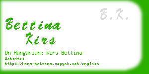 bettina kirs business card